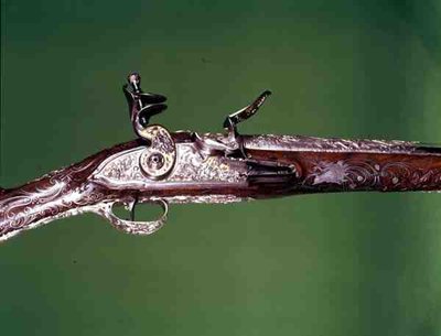 Air gun, by J.G. Kolbe, c.1750 by English School